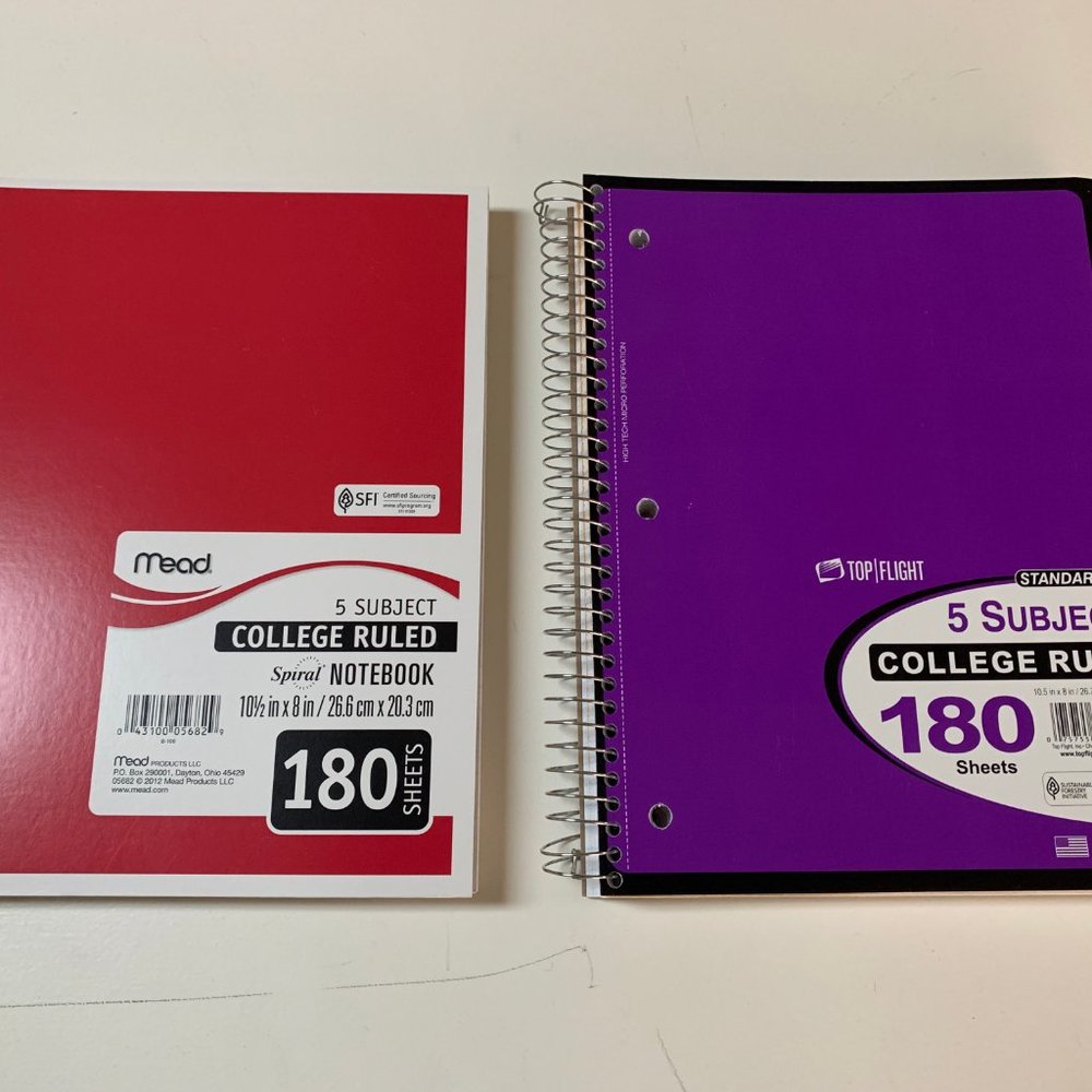 Top Flight Spiral Notebooks - 200 Pages